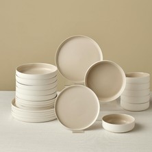 1001 Earth Collection Finesse 24 Parça 6 Kişilik Yemek Takımı Bej