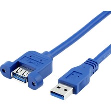 1001 Parcbeny 9847 1.5 Metre USB 3.0 Panel Tipi Vida Girişli Dişi Erkek Uzatma Kablosu Panele Monte Edi