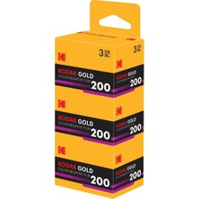 1001 Kodak GOLD200 35MM 36 Poz Renkli Negatif Analog Fotoğraf Filmi 3'lü Paket (135) Iso 200 Gün Iş�