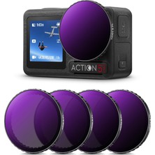 1001 Nd Filtre Setleri, Push-In Filtre ND8&PL+ND16&PL+ND32&PL+ND64&PL Filtre, Djı Osmo Action 5 Pro/actio