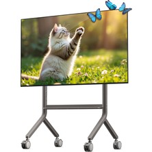 1001 55-90 Inç Tv'ler Için Tekerlekli Televizyon Standı, Yüksekliği Ayarlanabilir