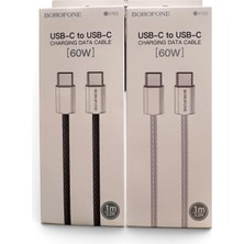1001 Usb-C To Usb-C 2 Adet Hızlı Şarj Kablosu Type-C 60W Pd, 1m Örgülü Şarj Kablosu Usb-C Cihazlar