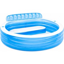 1001 Koltuklu Şişme Aile Havuzu 229 x 219 x 79 cm Sırt Dayamalı ve Oturma Alanlı