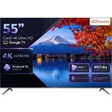 1001 55" 4K Ultra Hd Google Tv (CT55GT300U), Dolby Vision & Atmos, Çerçevesiz, Hdr, Dahili Uydu Alıcı