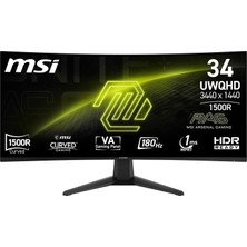 1001 34 Mag 346CQ, Gaming Monitör, Uwqhd, 21:9, Curve 1500R, Va, 180Hz, 1ms (Mprt), Freesync Premium