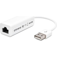 1001 Ethernet Adaptörü 10/100 Mbps - RJ45 Kablolu Internet Dönüştürücü, Bilgisayar ve Laptop Uyu