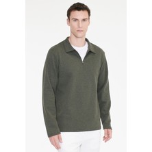 Altınyıldız Classics Pamuklu Standart Fit Normal Kesim Polo Yaka Sweatshirt