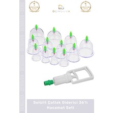 Denguva #hacamatseti Vakumlu Masaj Karşıtı Terapi Cihazı 36'lı Kupa Hacamat Seti - 36 - Adet