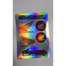 Şimika Honda Hologram 10X15 cm Kaliteli Baskı Stıcker 1 Takim Etıket