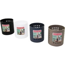 Tuğraçelik Baroness BRNS-10556 Plastik Dik Kaşıklık Tezgah Üstü (13X12CM)- 36'li Paket