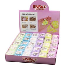 Tuğraçelik Enfa Hornest ENF-2003 Sevimli Mini Sabunlar - 1.2-1.5 cm 160 Adet Kalp Yuvarlak ve Çiçek Karışık- 60'li Paket