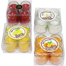 Tuğraçelik Gül Candle GL-218 Mini Cam Kavanoz Kokulu Mum 4'lü Paket- 40'li Paket