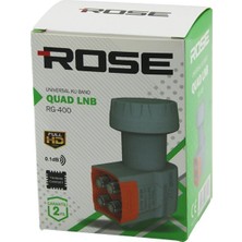 Tuğraçelik Rose RH-400 RG-400 4'lü Uydu Lnb Universal Quad Full Hd 1080P 0.1db