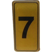 Tuğraçelik Kapı Numarası No-7 Silikonlu Yapışkanlı 10X20 Cm- 10'li Paket