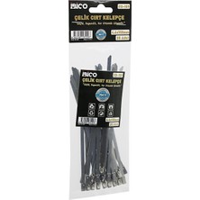 Tuğraçelik Ibico İ13-109 Metal Cırt Kelepçe Kablo Bağı - Paslanmaz Çelik, 4.6X150 Mm, 25 Adet- 24'li Paket