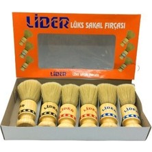 Tuğraçelik LIDER-1102 Ahşap Saplı Sakal Fırçası- 6'li Paket