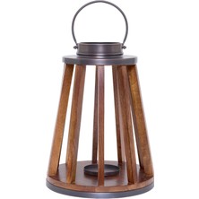 Yargıcı Metal Detaylı Mango Ağacı Konik Fener(31x40 Cm)