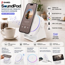 Tuğraçelik Enkado EKD-S11 Soundpad Bluetooth Hoparlör 5'i 1 Arada 5W 2000 Mah - Beyaz Indüksiyon Ses Yükseltici