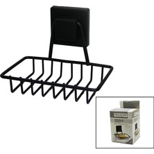 Tuğraçelik ORSA-905 Siyah Metal Katı Sabunluk (Kare Güçlü Yapışkanlı) 11X12.5X11CM- 6'li Paket