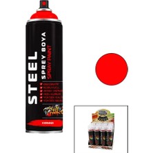 Tuğraçelik Steel Kırmızı Sprey Boya 200ML- 12'li Paket