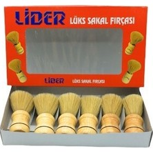 Tuğraçelik LIDER-1104 Ahşap Saplı Sakal Fırçası- 6'li Paket