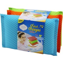 Tuğraçelik Onton Mgc-09 Sihirli Bulaşık Süngeri - 3'lü Güçlü Petek Doku- 16'li Paket