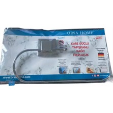 Tuğraçelik ORSA-604 Yapışkanlı Kare Askılı Metal Kağıt Havluluk- 12'li Paket