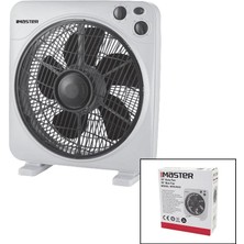 Tuğraçelik Master MTR-F610 10 Inç Kutu Fan Vantilatör - 38W 3 Kademe 6 Plastik Kanat 60 Dakika Zaman Ayarlı