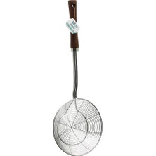 Tuğraçelik Ibico İ22-298 Derin Çelik Kevgir 16CM Akasya Ahşap Saplı- 12'li Paket