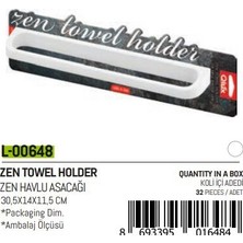 Tuğraçelik Qlux L-00648 Zen Havlu Askısı