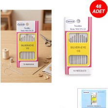 Tuğraçelik Taksun Tn-23 Dikiş Iğnesi - 10'lu Kart- 48'li Paket