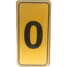 Tuğraçelik Kapı Numarası No-0 Silikonlu Yapışkanlı- 10'li Paket