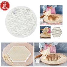 Tuğraçelik Plastlife KP-177 Yuvarlak Mantı Kalıbı - Plastik 41 cm Çap- 36'li Paket