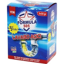 Tuğraçelik Formula 505 Lavabo Açar Granül & Toz 3X50GR- 24'li Paket