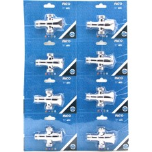 Tuğraçelik Ibico K13-074 Çift Çıkışlı Çamaşır Musluğu - Vakumlu Ambalaj- 8'li Paket