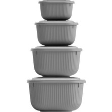 Tuğraçelik Dünya 30910-999 Kare Sızdırmaz Saklama Kabı Seti 4'lü - 600, 1100, 1800 ve 3000 Ml, Renkli ve Şeffaf Plastik- 12'li Paket