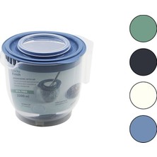 Tuğraçelik Lock & FRESH-10200-999 Renkli Çift Kapaklı Mikser Kap 2200ML Silikon & Plastik- 12'li Paket
