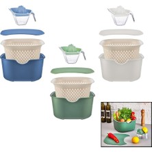 Tuğraçelik Moi Plastik OCE-1005 5 Parça Mutfak Seti - Karıştırma Kabı 4 Lt, Süzgeç 3,5 Lt, Kesim Panosu, Sıkacak 0,25 Lt- 16'li Paket