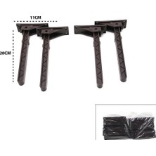Tuğraçelik İBICO-979 Aç Kapa Sofra Ayağı 20 cm - Kahverengi Komple Plastik- 4'li Paket