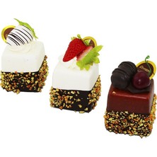 Tuğraçelik Barotti DMR-9667 Mıknatıslı Buzdolabı Magnet (Mini Kek & Pasta)- 6'li Paket