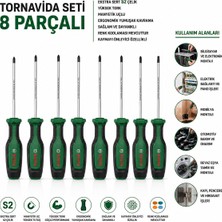 Tuğraçelik Bosch 1 600 A02 Bx8 Tornavida Seti 8 Parça - Torx Yıldız Pozidriv ve Düz Uçlu