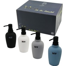 Tuğraçelik Ibico İ21-053 Oval & Dik Çizgili Renkli Plastik Sıvı Sabunluk 375ML- 12'li Paket