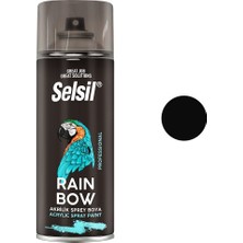 Tuğraçelik Selsil TAB-428 Siyah Mat Sprey Boya 400ML- 12'li Paket