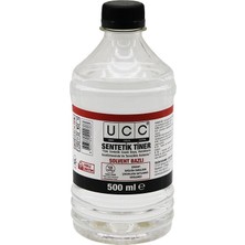 Tuğraçelik Ucc Sentetik Tiner 500ML Solvent Bazlı- 12'li Paket
