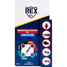 Tuğraçelik Rex Gel Şırınga Model Jel Hamam Böceği ve Karınca Ilacı - 5 Gr- 24'li Paket