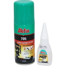 Tuğraçelik Akfix 705 AK-3003 GA-055 Hızlı Yapıştırıcı 100 ml + 25 gr