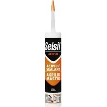 Tuğraçelik SELSIL-52083 Beyaz Mastik Silikonize Akrilik 500G- 25'li Paket