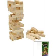 Tuğraçelik Tower Balance HED-023 Doğal Ahşap Denge Oyunu - 54 Parça Jenga, +3 Yaş