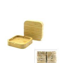 Tuğraçelik Ibico İ22-399 Kare Ahşap Bambu Küllük 10 Cm- 10'li Paket