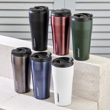 Tuğraçelik Cooker CKR-2049 Mug Termos Bardak 400 ml - Renkli Kaydırmaz Tpr Tabanlı Sızdırmaz Kapaklı